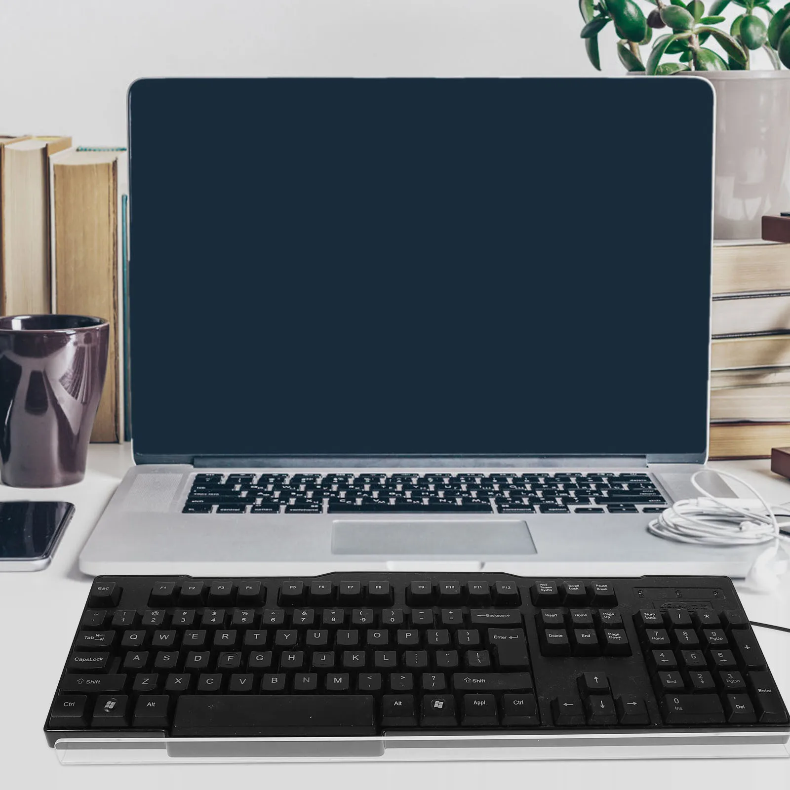 

Keyboard Stand Transparent Acrylic Ergonomic Wrist Support For Desktop Gaming Office Work Compatible With Most Keyboards