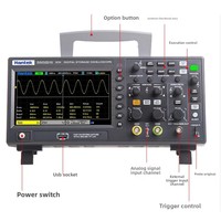 Hantek Digital Oscilloscope DSO2C10 DSO2D15 2-channels 100Mhz 150Mhz 1GS/s FFT+decode+ 25MHz Signal Generator DSO2C15 DSO2D10