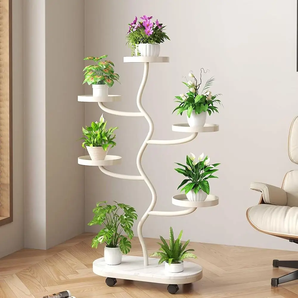 Stylish Metal Tree Stand for Living Room Plants, Tall Display Rack