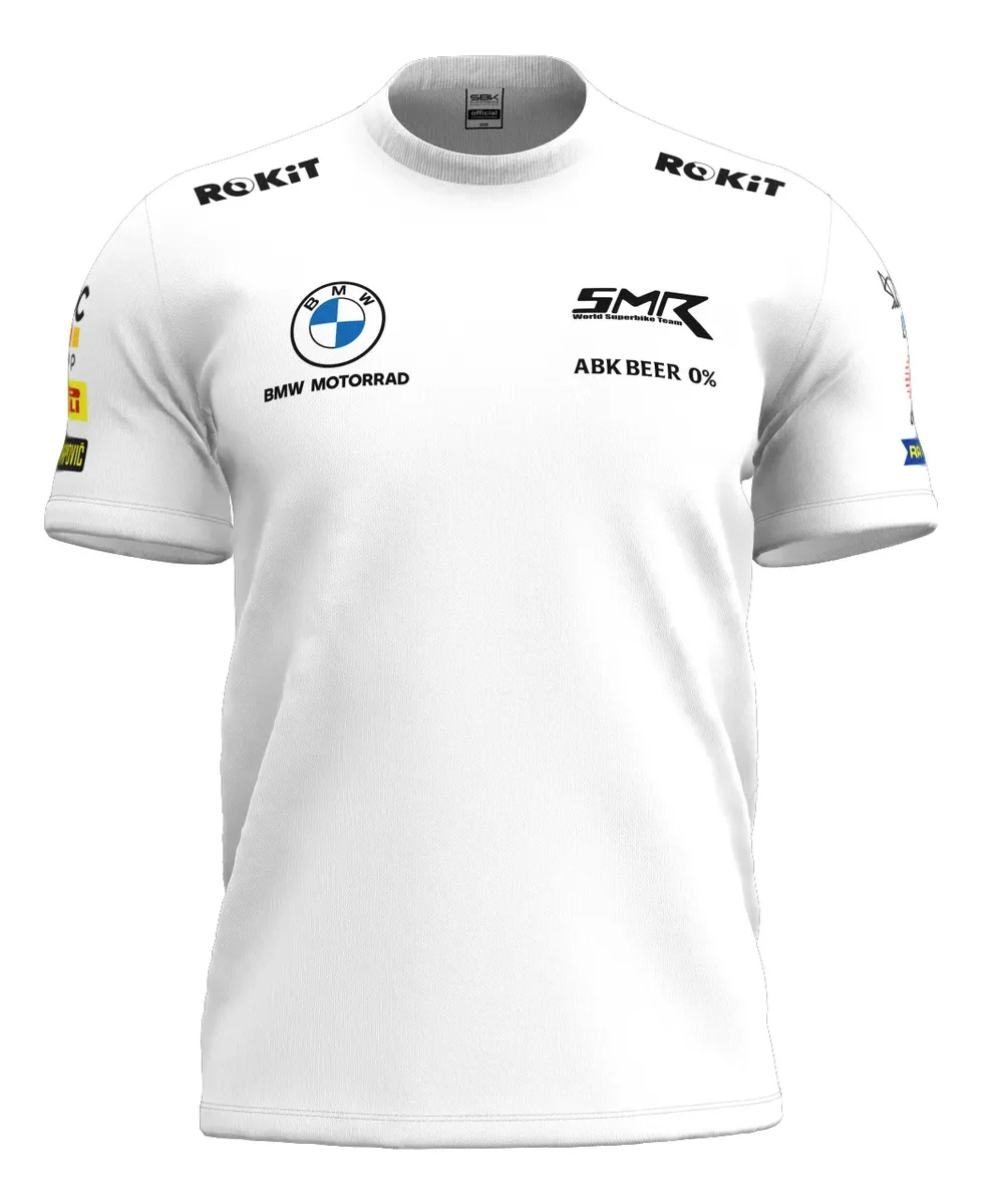 

BMW White Classic Versatile Fashion Trend Racing And Cycling Sportswear Slim Fit And Comfortable Quick Drying Summer Men's Tees