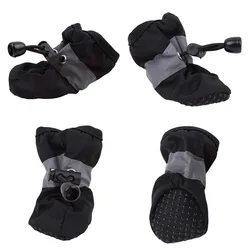 Waterproof Pet Dog Shoes Winter Warm Soft Thick Breathable Dog Boots Anti Slip Shoes For Small Dogs Pets 4Pcs