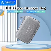 ORICO 2.5'' 3.5'' HDD Case Storage Bag for External Hard Drive Case/ M.2 Hard Disk Case /Earphone/U Disk Large Capacity Storage