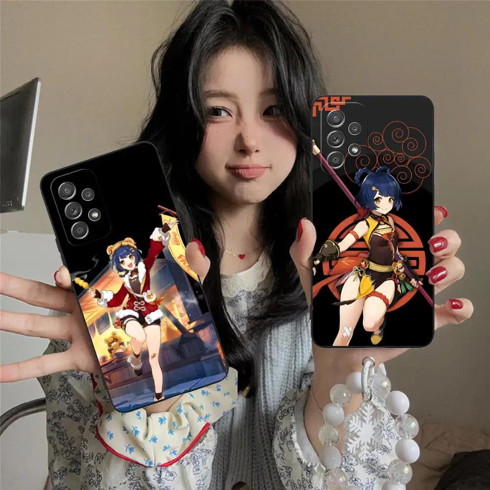 Game GI Xiangling Matte TPU Mobile Phone Case for Samsung Galaxy M55 54 42 35 34 33 32 23 22 15 14 13 12 F55 5G Colorful Cover