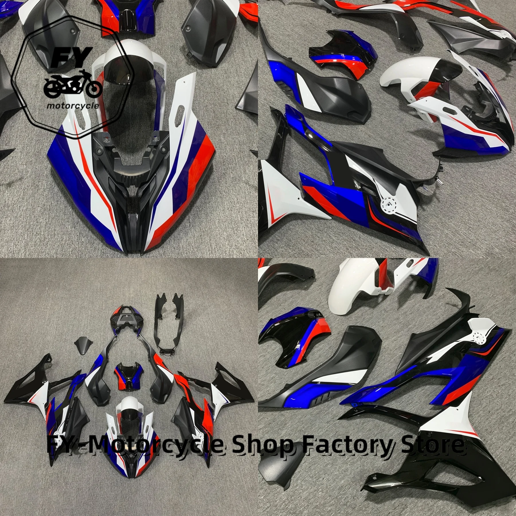 Track Aerodynamic ABS Full Fairing Assembly Compatible For BMW S1000RR 2019-2022 Precision Mount Body Replacement Kit