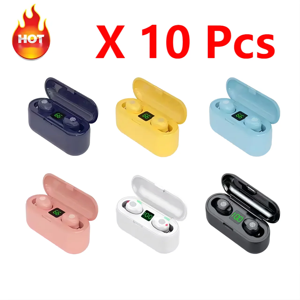 

10Pcs F9 2023 Wholesale Wireless Earphone Bluetooth Headphones F9-5c Tws Headset Gamer Ps4 Phone Handfree With Mic Earbuds Sale