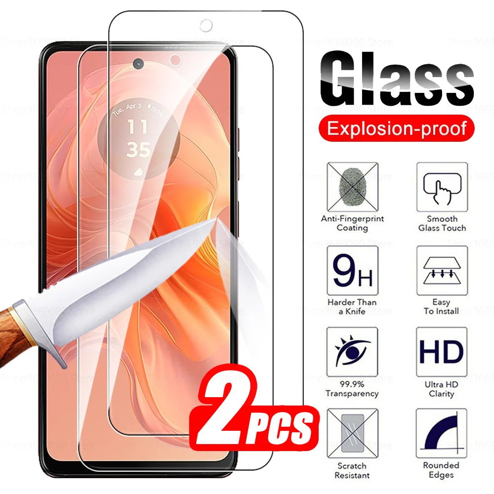 2Pcs Tempered Glass For Motorola Moto G04 4G Protective Glass For Moto MotoG04 G G04s 04 04G Screen Protector Safety Cover Films