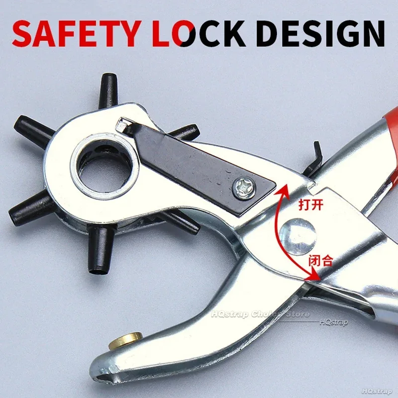 Multifunctional Belt Puncher Leather Hole Punch Leather Tools Ordinary Carbon Steel Punching Tool Belt Hole Puncher Crafts Tool