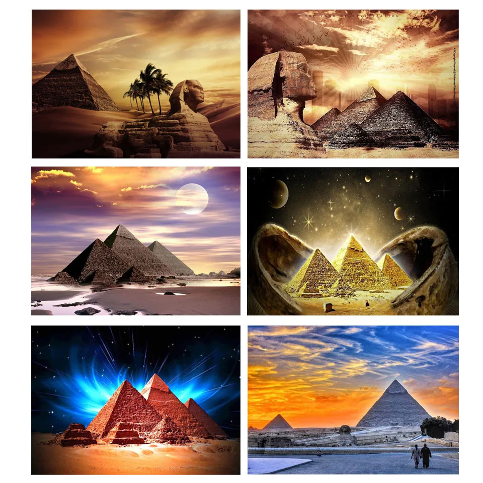 DIY Diamond Painting Egyptian Pyramid Sphinx Diamond Mosaic Cross stitch Square/ Round Diamond Rhinestone home decor pictures