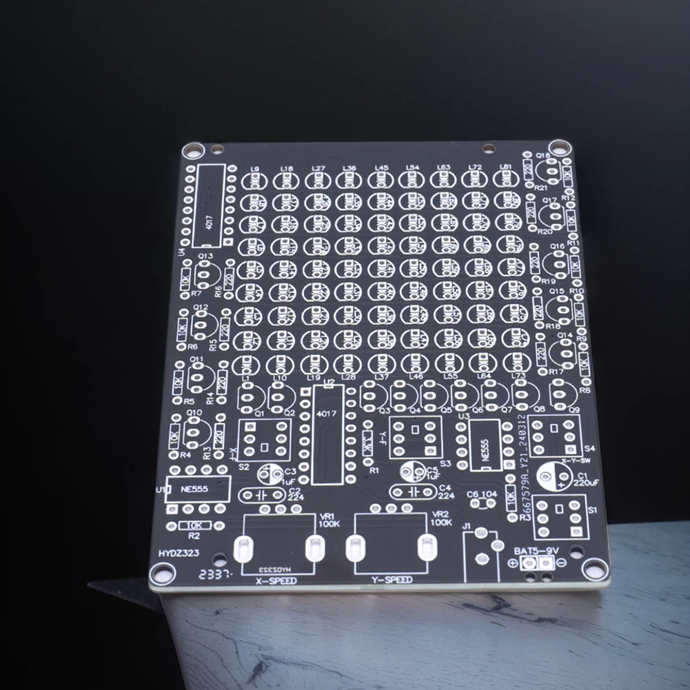 CHA-81 DIY LED Electronic Kit USB/Battery Power Supply 9x9 Dot Matrix Board for School Students STEM Teaching