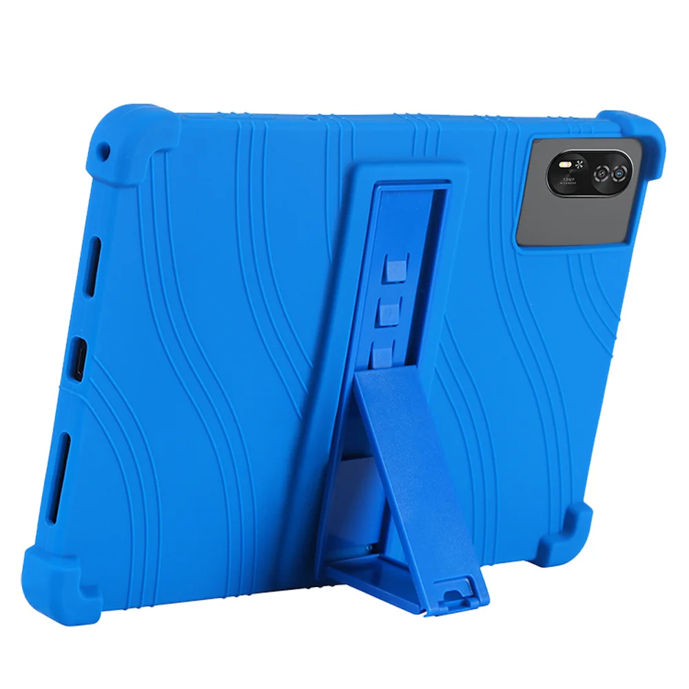 حافظة واقية لجهاز Blackview MEGA 8 Tablet مقاس 13 بوصة، غطاء حامل قابل للتعديل من السيليكون الناعم صديق للأطفال