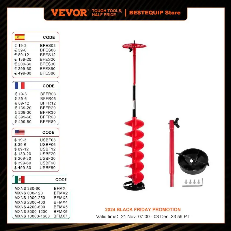 VEVOR Ice Drill Auger 6\