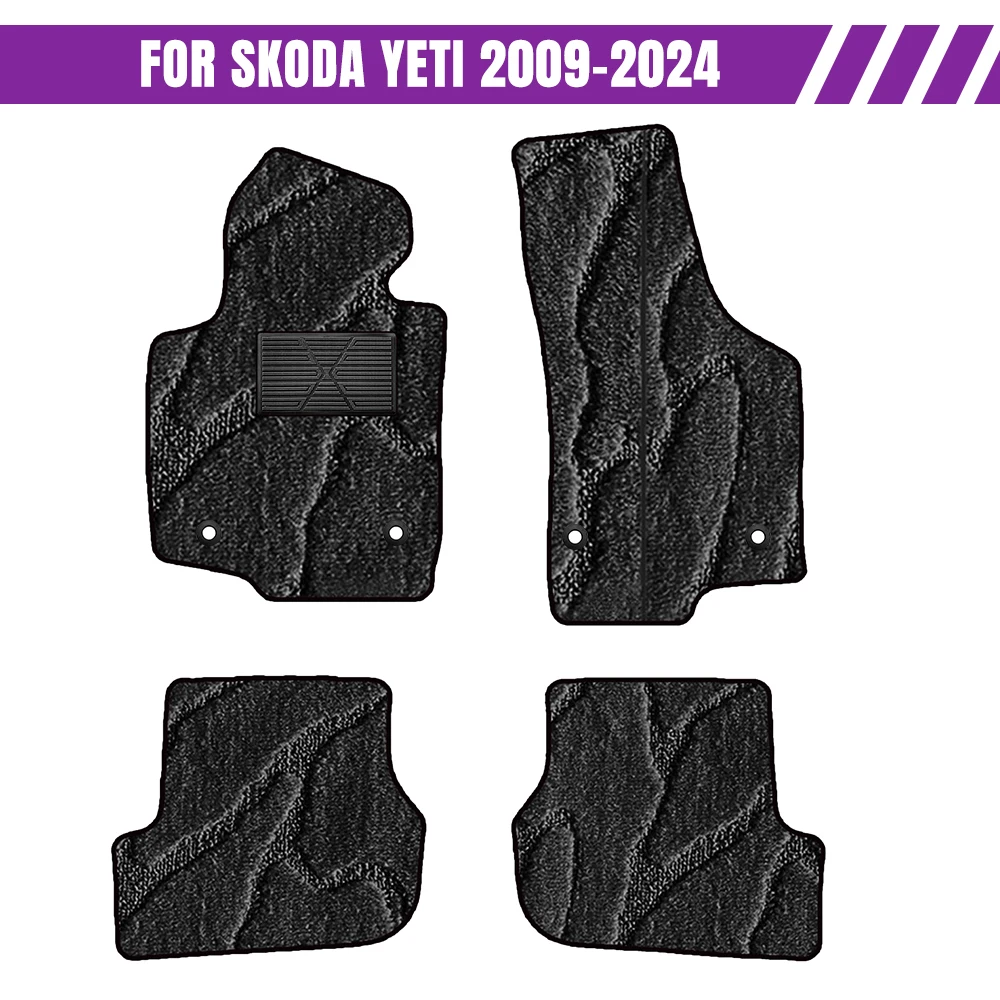 

For Skoda yeti 2009–2024 Car-Specific Fit Car Mat Interior Accessories Waterproof Non-Slip Car Floor Mats Full Set