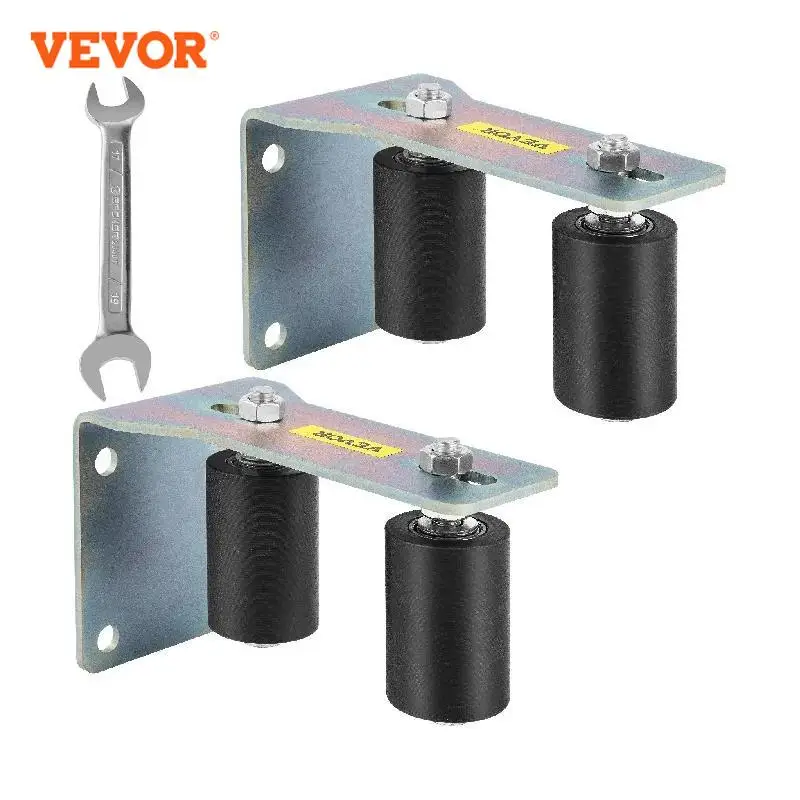 

VEVOR Gate Roller Guide Bracket 3" Sliding Gate Black Nylon Roller Coloring Zinc Painted with L-Shape Black Nylon Roller-2 Pack