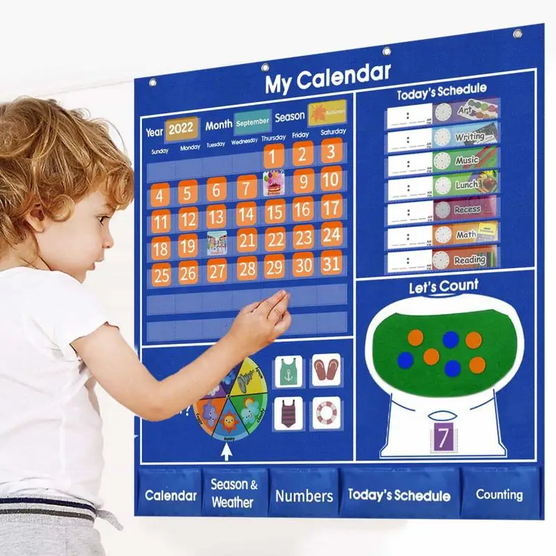 Classe Jobs Bulletin Board com Classroom Calendar, Learning From Home and School, Homeschooling or Classroom for Teachers Essential