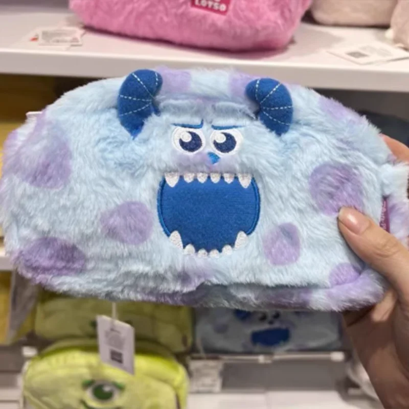 

Сумка «Маленький монстр Салливан», плюшевая сумка для ручек с мультяшной вышивкой, милая большая вместительная коробка для хранения, коробка для канцелярских принадлежностей, студенческий детский подарок