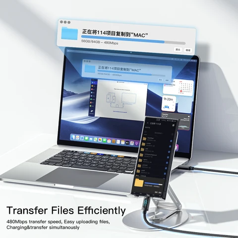 Essager USB-C кабель 100 Вт 7A для быстрой зарядки устройств — изображение продукта