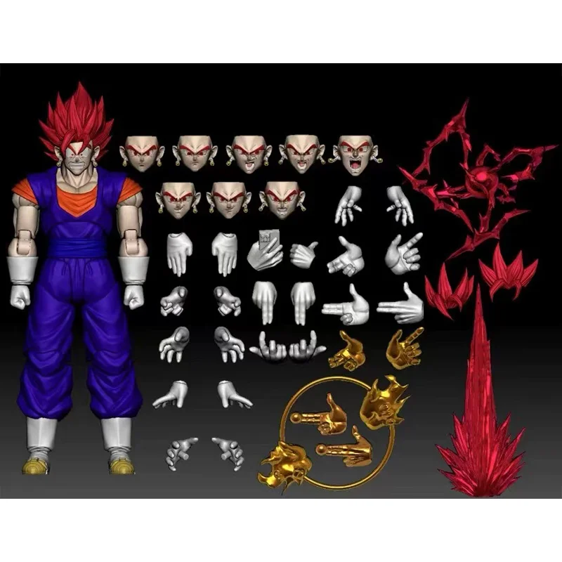 100% In Stock Original OC Toys Super Saiyan SSJ Vegetto Son Goku Vegeta Son Gohan Trunks SHF Dragon Ball Anime Figures Model