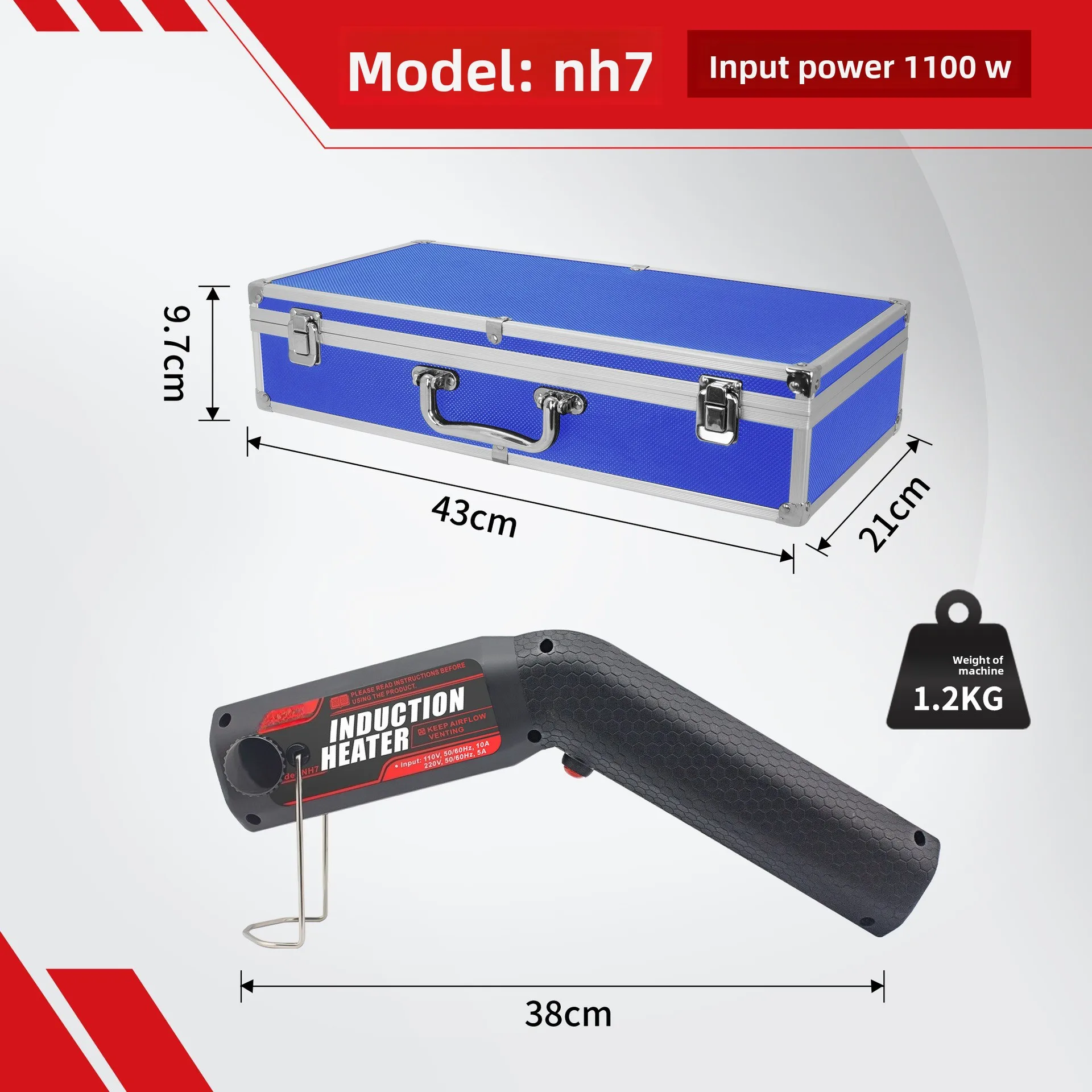 Handheld electromagnetic induction heater removal rust screw heater high frequency removal artifact heating rod