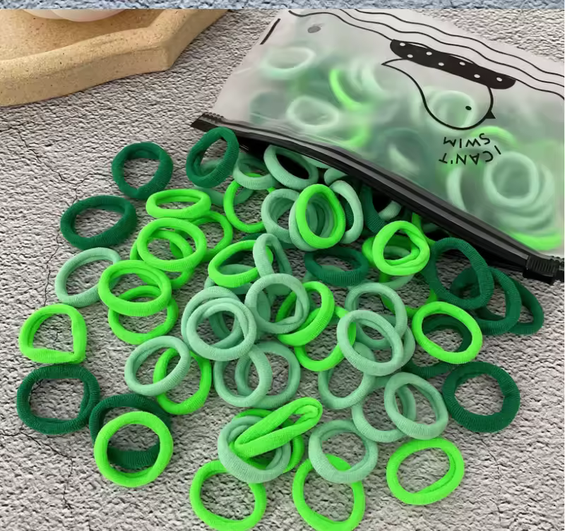 50/100Pcs Hair Bands for Children Colorful Nylon Scrunchie Hair Ties Rubber Band Kids Elastic Hair Leagues Girl Hair Accessories - Image 12