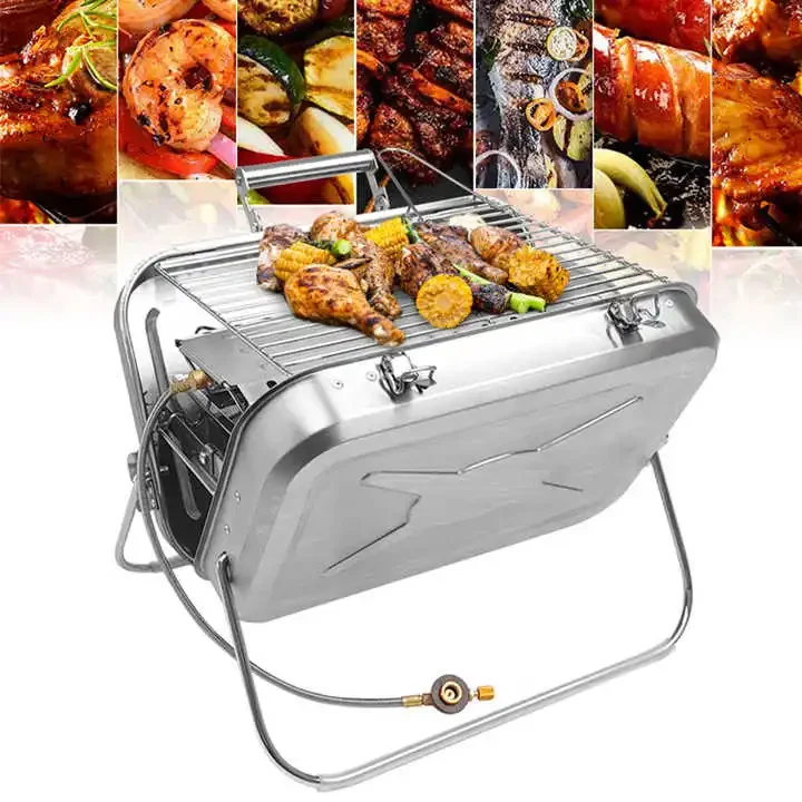 Good Quality Korean Camping Portable Outdoor Foldable Barbecue Stainless Steel Charcoal BBQ Grill