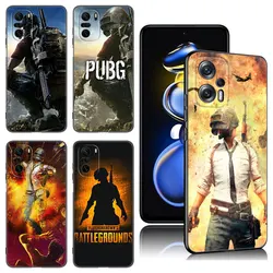 PUBG Game Black Silicone Phone Case For Xiaomi POCO X3 X4 NFC F5 M3 M4 M6 X5 X6 Pro F3 F4 GT 5G C55 C65 M5