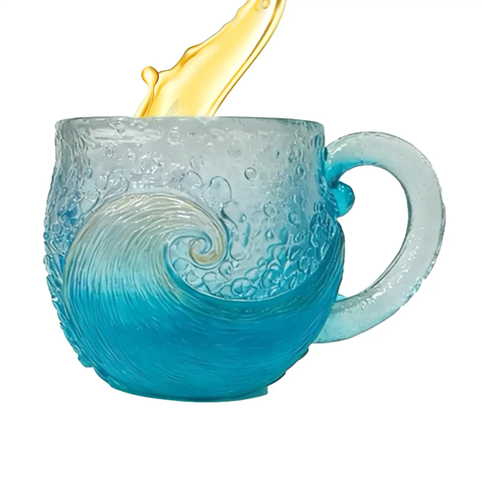 

Кружка с морской волной, пляжная кружка, 12 унций, морская тема, чашка для воды, чая, кофе, смоляная кружка для рабочего места, путешествий, бара, кухни, дома, кафе, вечеринки