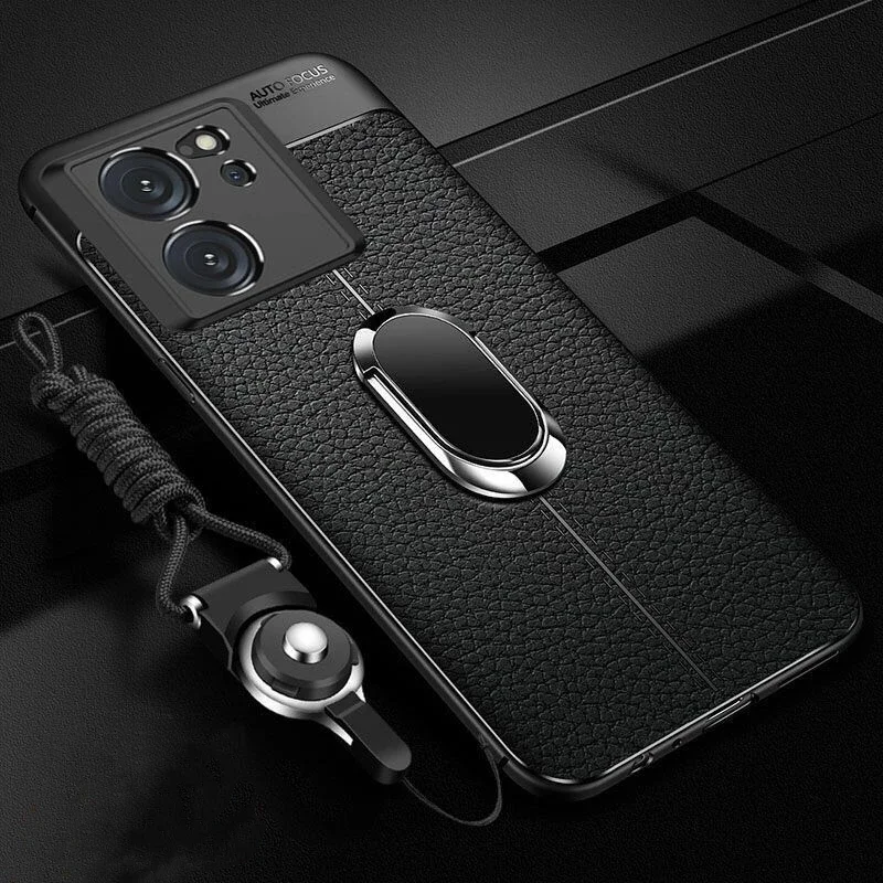 Magnetic Case For Xiaomi Mi 13T Pro Case Holder Ring Phone Cover Luxury TPU Soft Silicone Protection Shell Shockproof Bumper