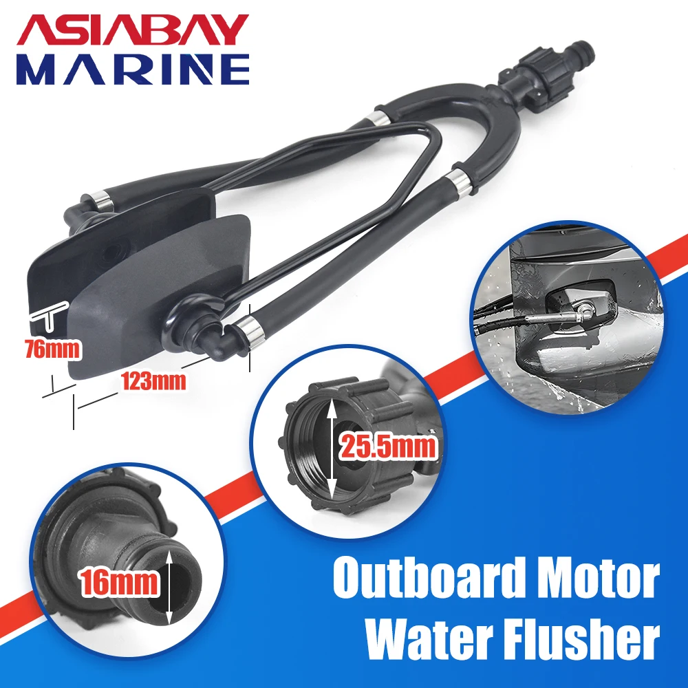 Universal Outboard Motor Water Flusher For Boats Flush Away Sand Salt Motor Flusher For Marine Boats Large Rectangular Ear Muffs