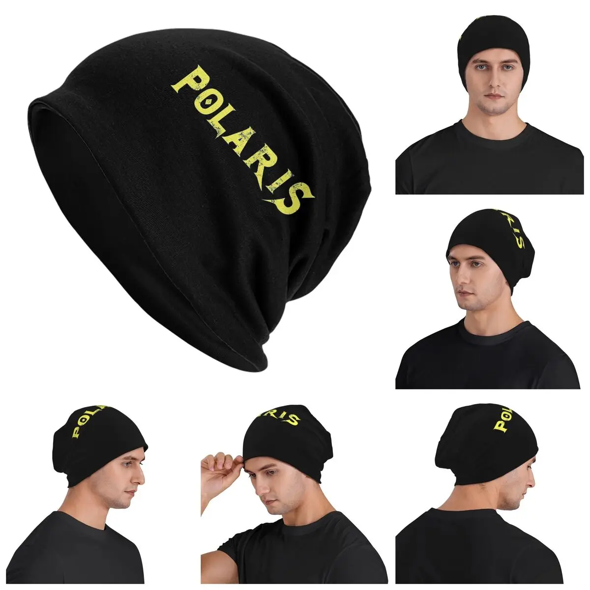 قبعة بولاريس الدافئة المحبوكة بشعار الهيب هوب بونيه قبعة الخريف الشتاء في الهواء الطلق قبعات بيني للجنسين الكبار
