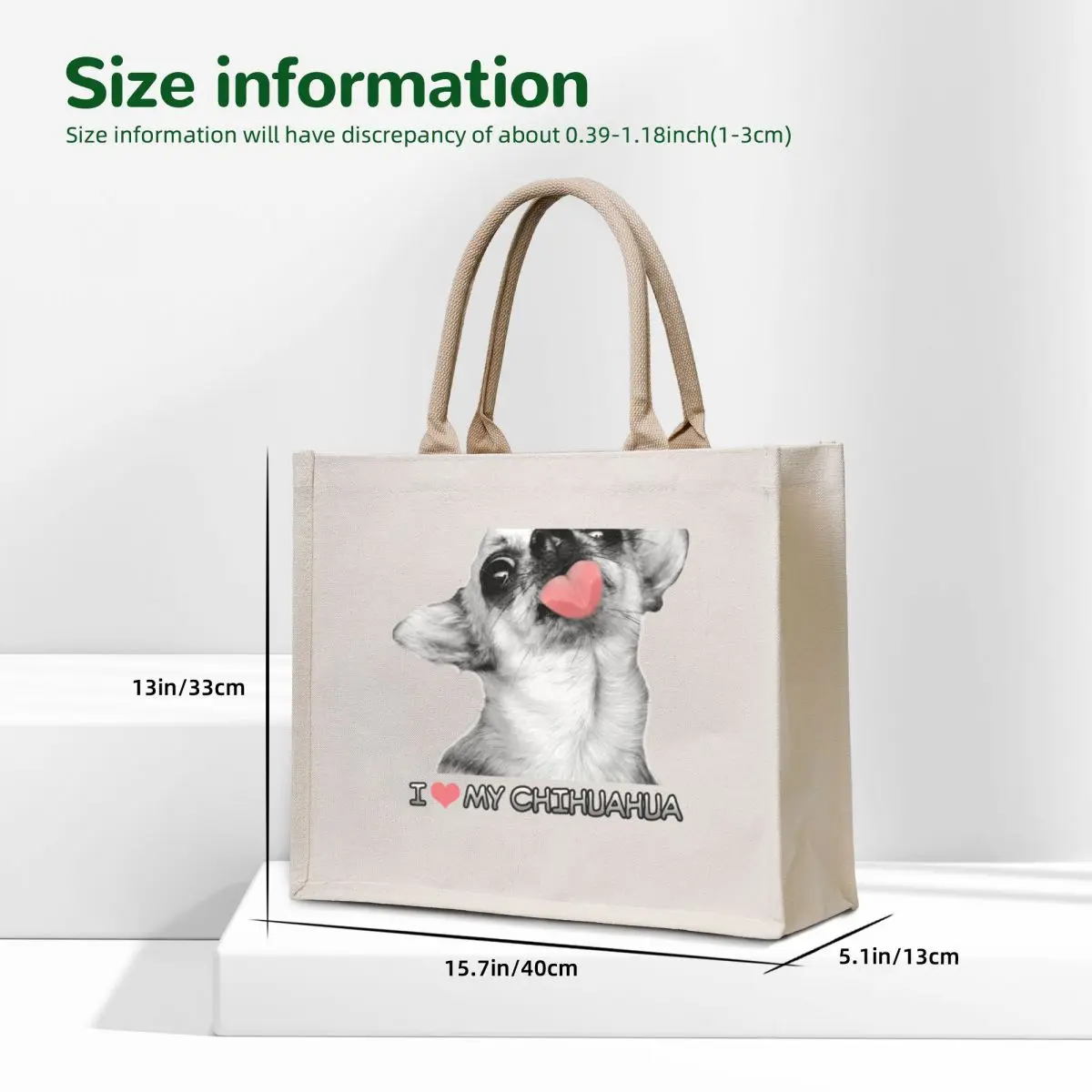 I LOVE MY CHIHUAHUA Tote Bag sacs de shopping Women's handbag handbag