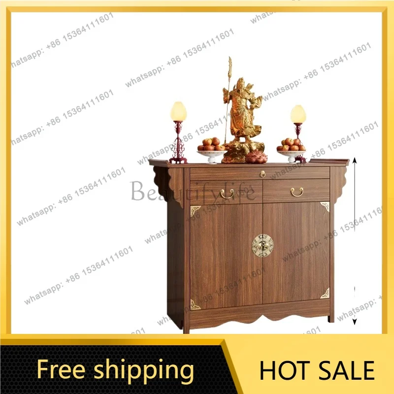 PG table incense case household shrine cabinet solid wood offering table Guanyin shrine cabinet