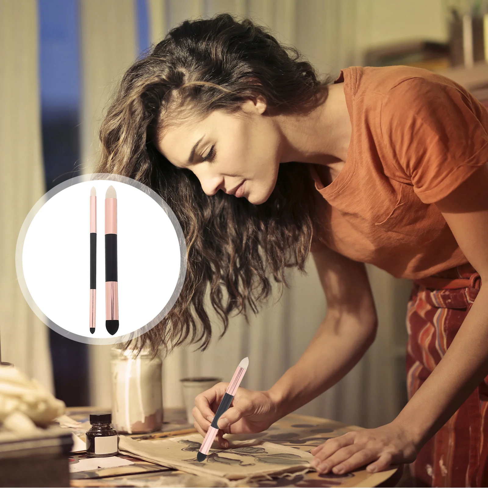 

2Pcs Blending Pen for Drawing Versatile Double Ended Washable Sketch Blender Reusable Tool for Illustration and Art Creation