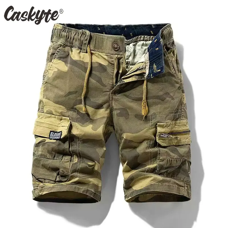 2026 Summer Men Cotton Cargo Camouflage Shorts Men Clothing Casual Breeche Bermuda Beach Cycling Shorts Male Hot Dropshipping