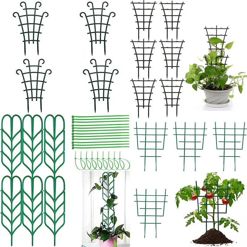 Plastic Plant Support Pile Frame Vines Garden Vines Climbing Stake Stand Flower Potted Rack Fixed Rod Greenhouse Arrangement New