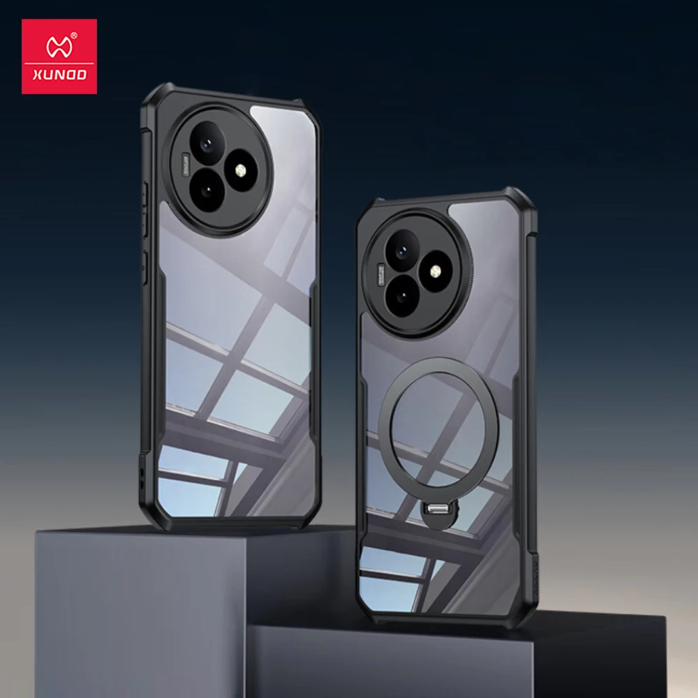 Xundd For Xiaomi Redmi K80 Ultra K80 Pro Case,Airbag Shockproof Shell,Camera Protection Back Stripe Clear Cover Anti-fingerprint