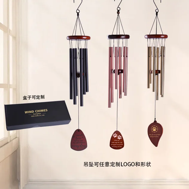 

Hot Sale 32in Wind Chimes Europe and America Cross-border Music Aluminum Tube Solid Wood Commemorative Wind Chimes Gifts