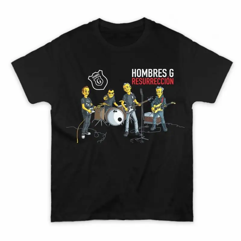 Vintage Hombres G Concert Tour Black T Shirt Cute KK048