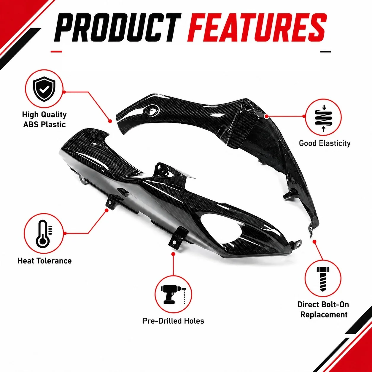 

Fit For Suzuki GSX-R GSXR 1000 2005 2006 K5 K6 Carbon Fiber Color Air Intake Covers