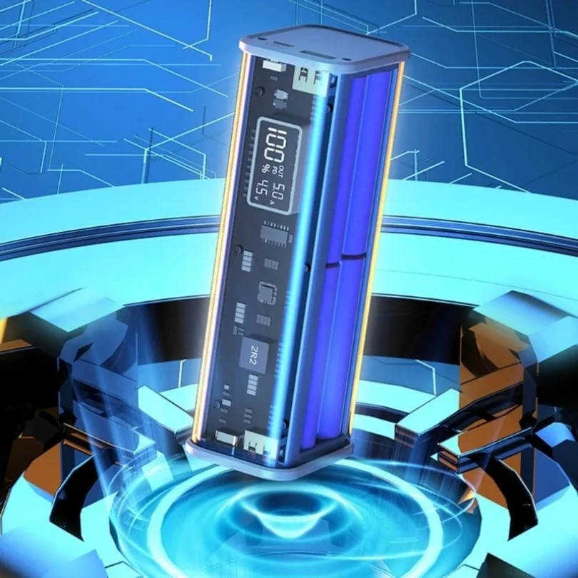 22,5W DIY Batterieladegerät-Gehäuse Transparentes PD-Schnellladegerät-Gehäuse zum Schweißen für 8 Stück 18650 Polymer 20000mAh Akku-Ladebox – Detail 9