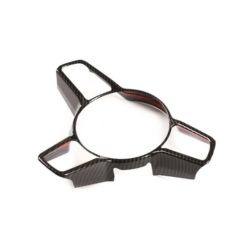 ABS Carbon Fiber Grain Car Accessories Interior Steering Wheel Cover Trim For Porsche Cayenne Macan Panamera 718 918 911 view 4