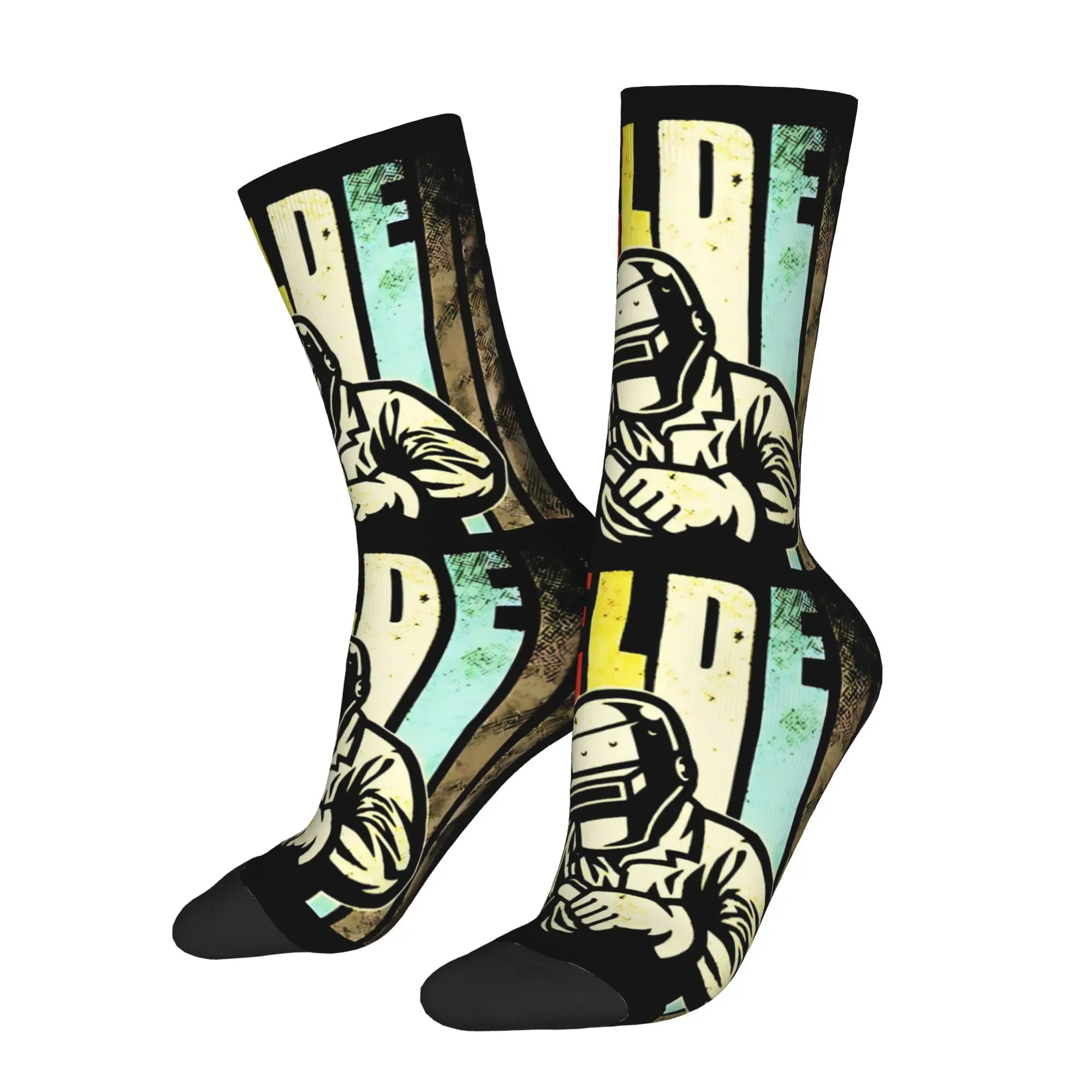 

WE Cool Electric Welder Welding Sock Printed Man Polyester Fashion