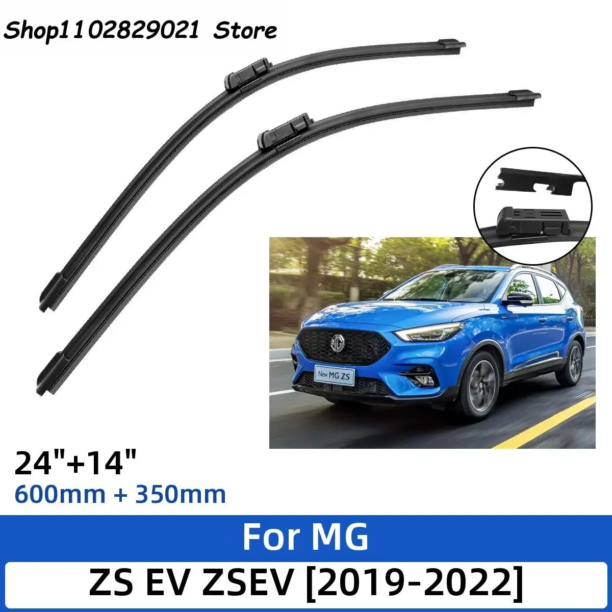 

2PCS For MG ZS EV ZSEV 2019-2022 24"+14" Front Wiper Blades Windshield Windscreen Window Cutter Accessories 2019 2020 2021 2022