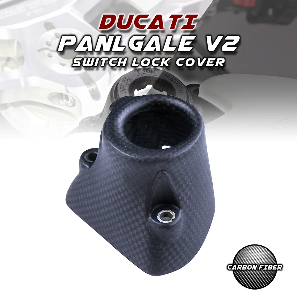 

For Ducati Panigale V2 Carbon Fiber Gloss 100% Twill Weave Swicth Lock Cover Fairing Motorcycle Accessories