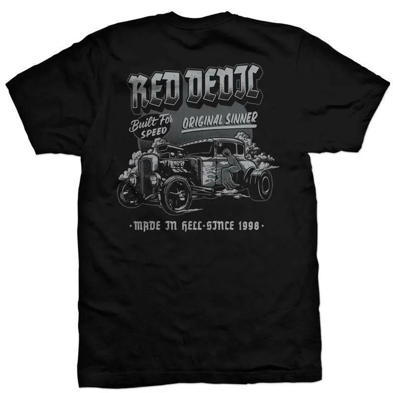 

NEW Red Devil REAPER BACK PRINT BLACK T Shirt SMALL 5XLARGE MPT 225 FB BLK