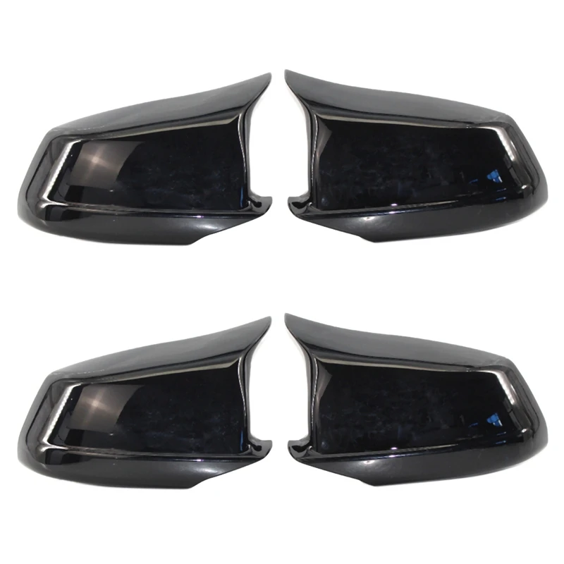 

2X Black Mirror Covers Fit For Bmw 5 Series F10/F11/F18 Pre-Lci 11-13 Mirror Caps Replacement Side Mirror Caps