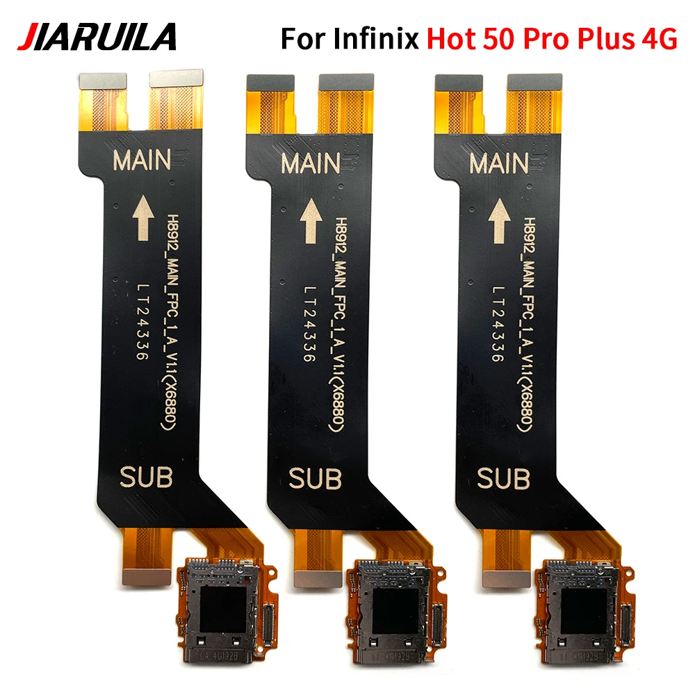 10 Pcs For Infinix Hot 50 Pro Plus 4G im Card Reader Holder Connector Main board Flex Cable