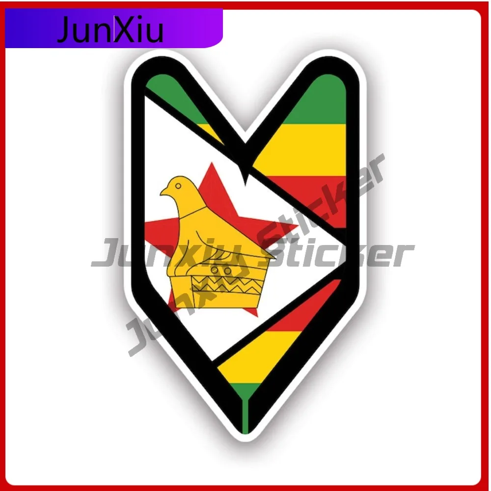 

Zimbabwean Driver Badge Sticker Waterproof Outdoor Cool Car Waterproof Vinyl Decal For Toilet Seat High Quality Protection High