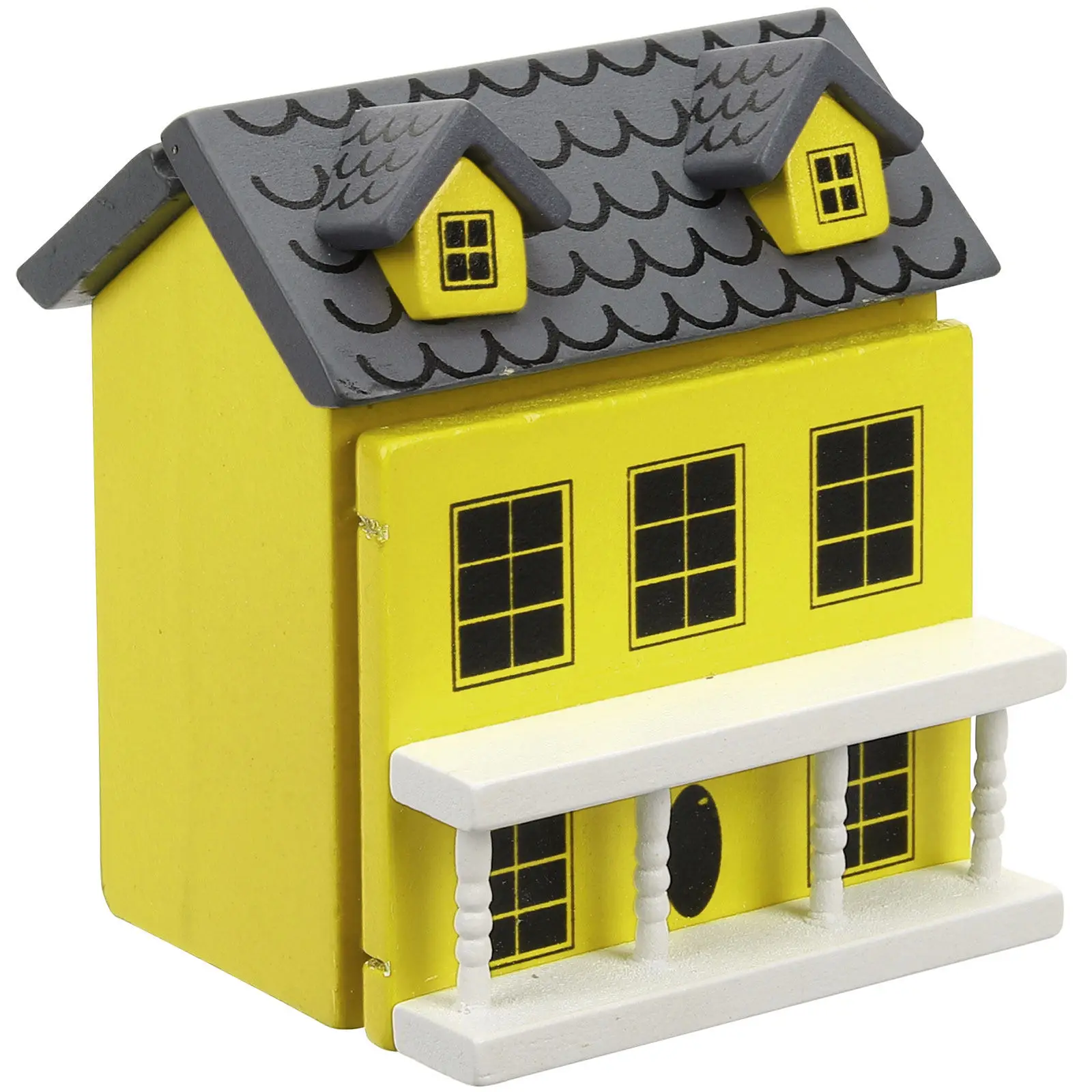 

Wooden Mini House Ornament for Miniature Garden Decor Outdoor Weatherproof Tiny House Craft Micro Landscape O Scale