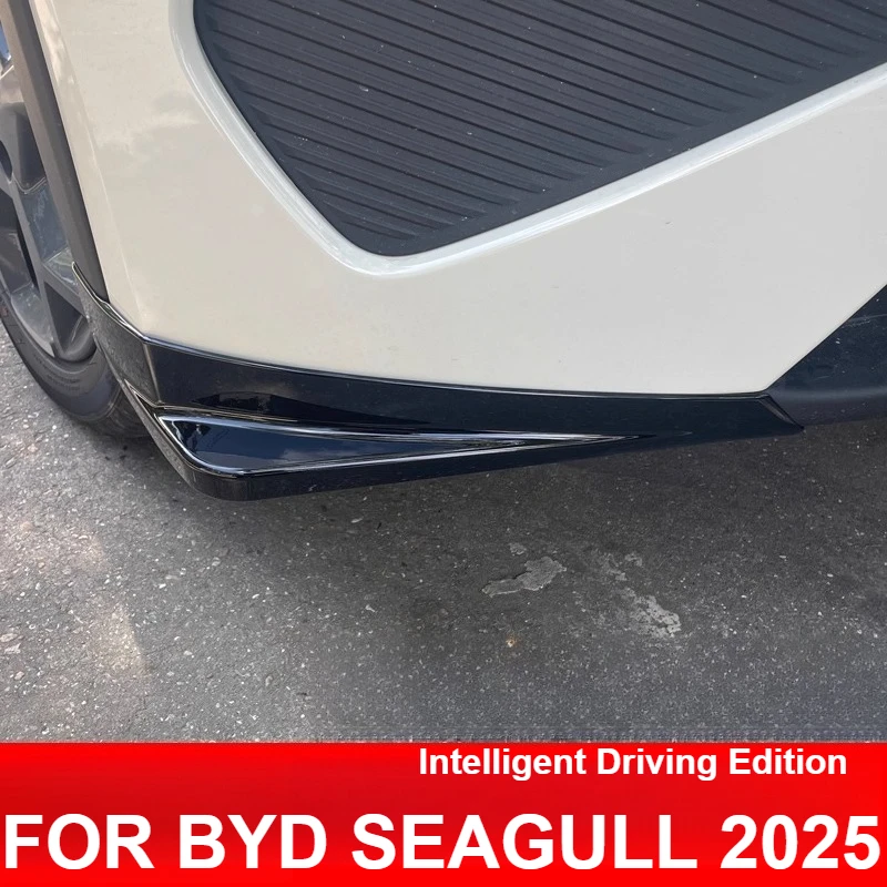 

Боковая защита переднего бампера, наклейка, накладки, угловая полоса переднего бампера из АБС-пластика для BYD SEAGULL 2021, внешний аксессуар