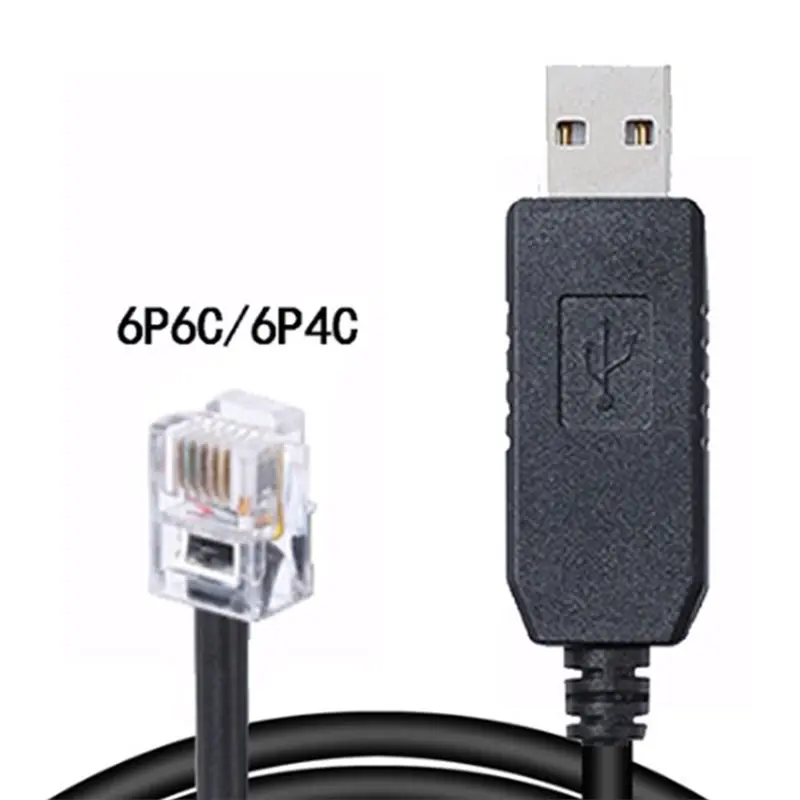 USB For Downloading And Communication Serial To RJ12 6P6C RS232/RS485 Serial Cable 1 Meter For Firmware Upgrade